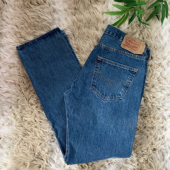 Levi’s, 501 Medium Wash Straight Cut Jeans